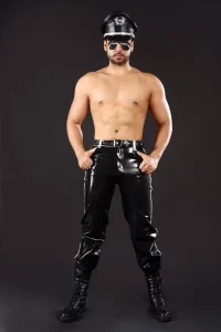 Latex Mens Trooper Style Jeans