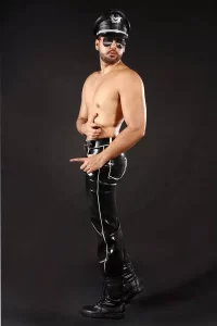 Latex Mens Trooper Style Jeans