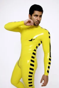 Latex Mens Biohazard Neck Entry Catsuit