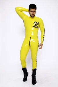 Latex Mens Biohazard Neck Entry Catsuit